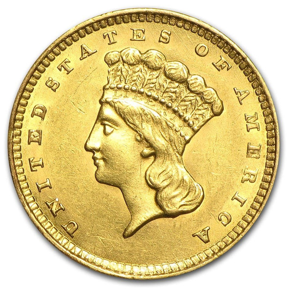 $1 Gold Indian Type 3 AU
