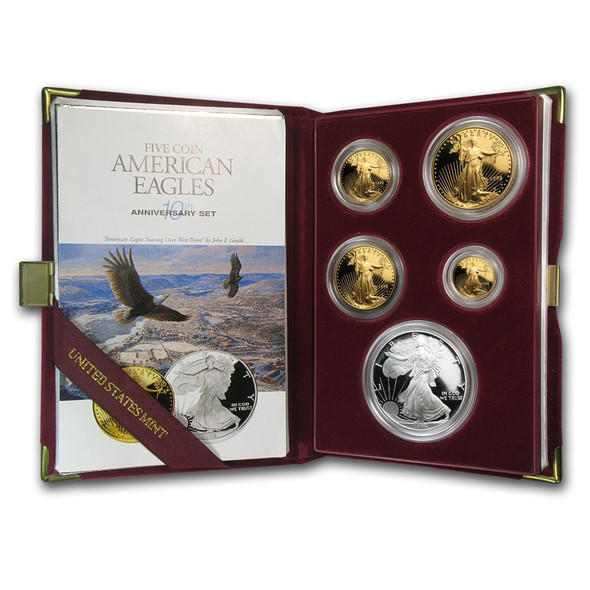 1995-W 10th Anniversary Proof Eagle Set