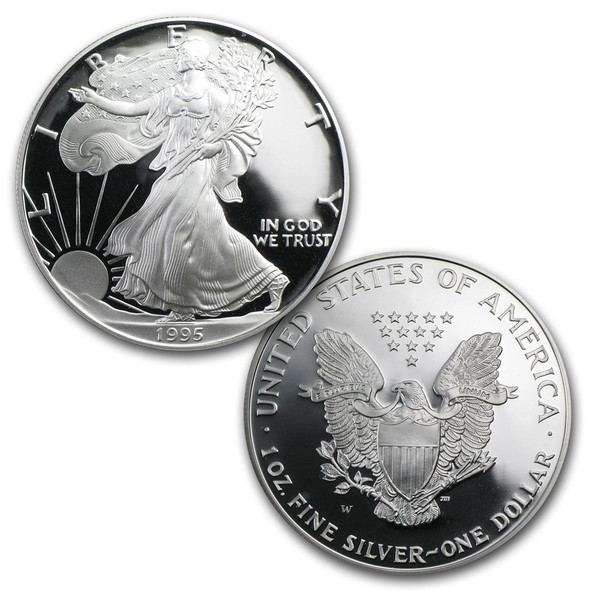 1995-W 10th Anniversary Proof Eagle Set