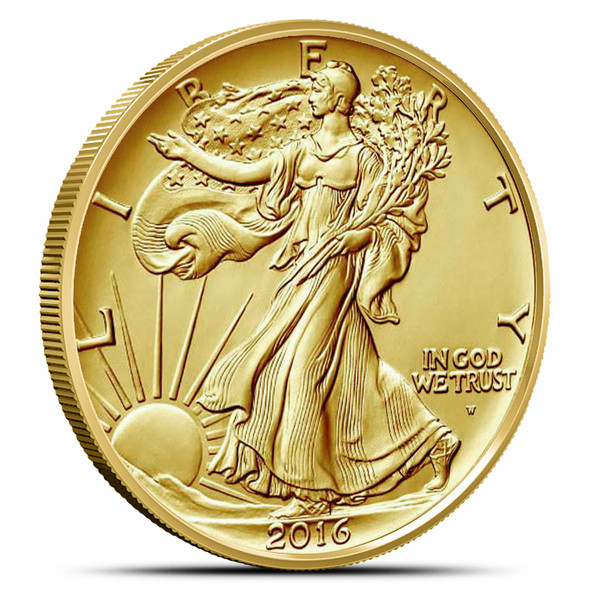 2016-W 1/2 oz Gold Walking Liberty Centennial Coin w/OGP