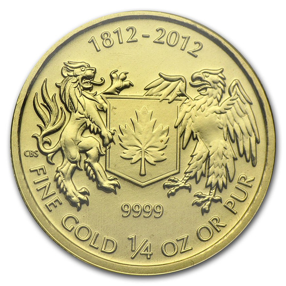 2012 1/4 oz Canadian War of 1812 Gold Coin
