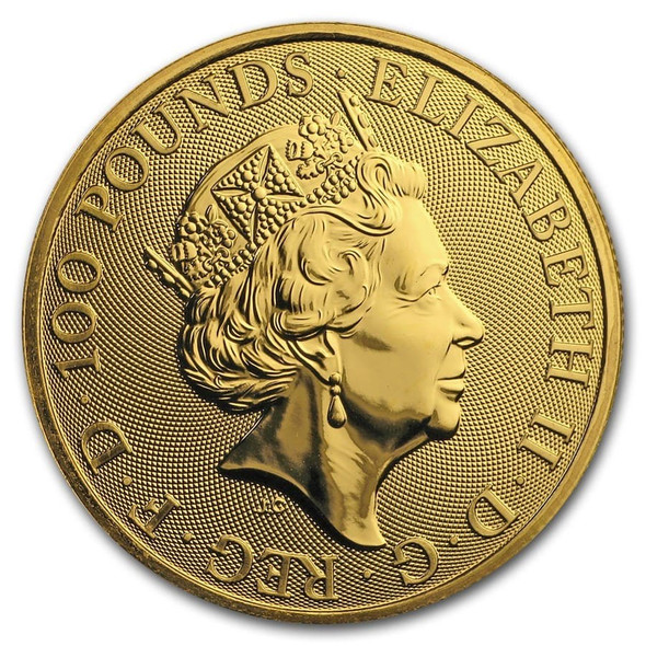 2019 1 oz Great Britain Queen's Beast Gold Coin-Falcon