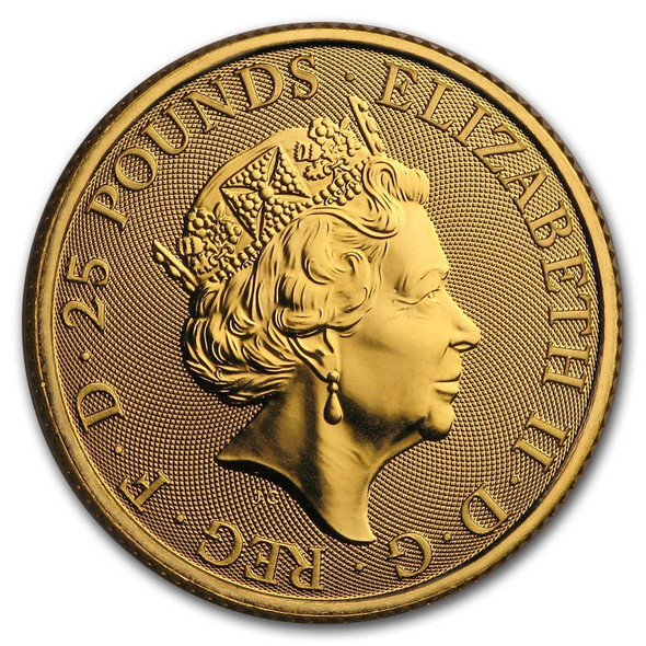 2018 1/4 oz Great Britain Queen's Beast Gold Coin-Bull