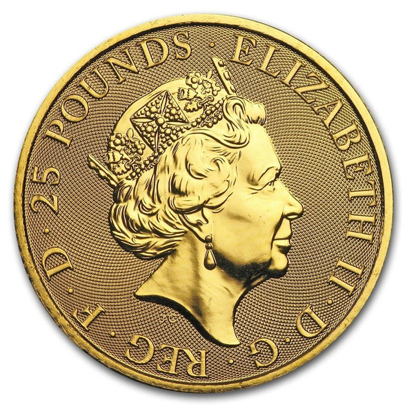 2019 1/4 oz Great Britain Queen's Beast Gold Coin-Falcon