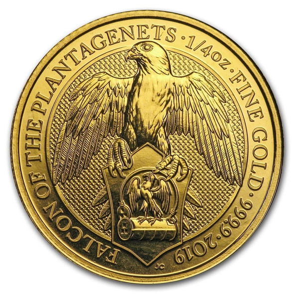 2019 1/4 oz Great Britain Queen's Beast Gold Coin-Falcon