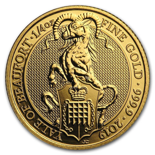 2019 1/4 oz Great Britain Queen's Beast Gold Coin-Yale