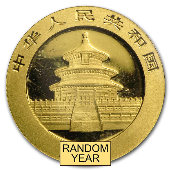 1/10 oz China Gold Panda BU-Sealed
