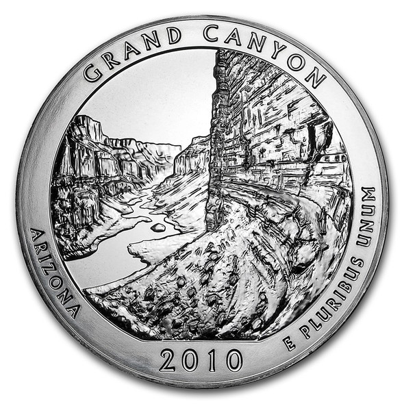 2010-P 5 oz ATB Grand Canyon Silver Coin - Burnished (Cap Only)