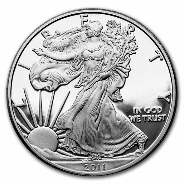 Proof Silver Eagle- Box & COA