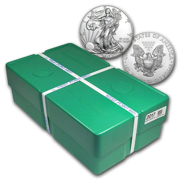 2017 1oz Silver Eagle 500 Coin-Monster Box BU