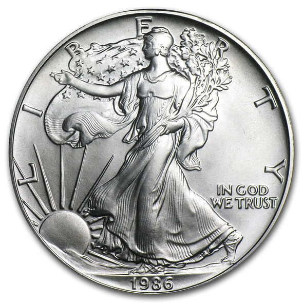 1986 1oz American Silver Eagle BU