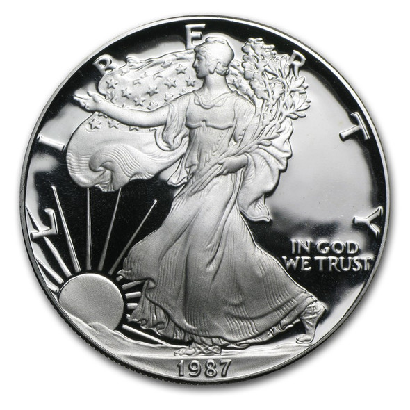 1987-S Proof Silver Eagle (Box & COA)