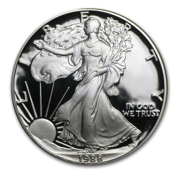 1988-S Proof Silver Eagle (Box & COA)