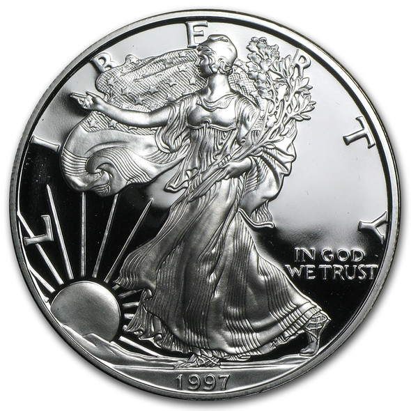 1997-P Proof Silver Eagle (Box & COA)