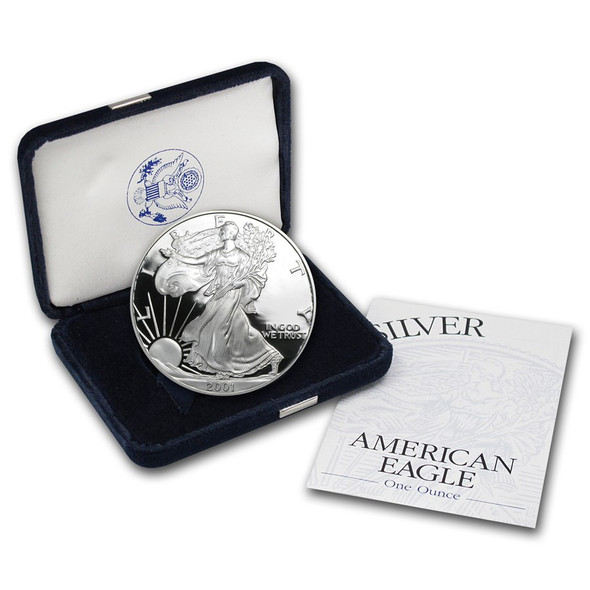 2001-W Proof Silver Eagle (Box & COA)