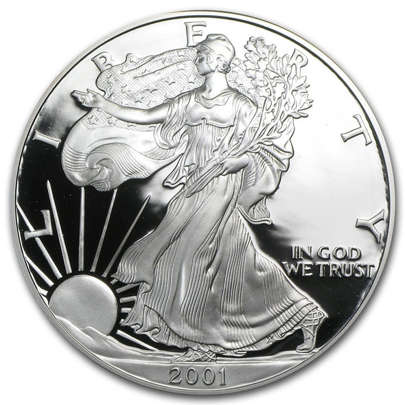 2001-W Proof Silver Eagle (Box & COA)