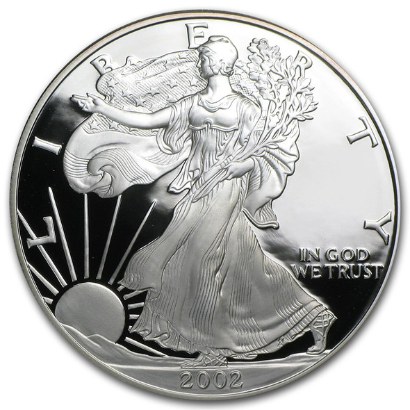 2002-W Proof Silver Eagle (Box & COA)