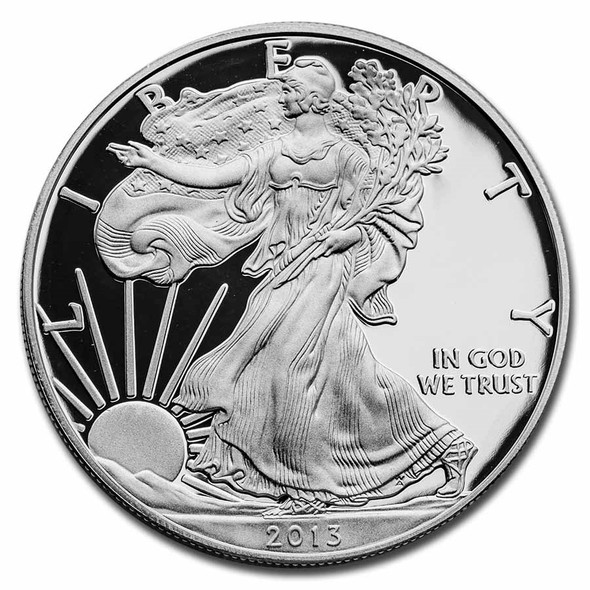 2013-W Proof Silver Eagle (Box & COA)