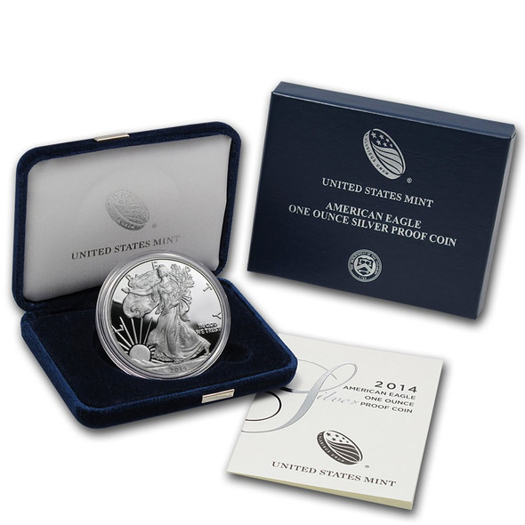 2014-W Proof Silver Eagle (Box & COA)