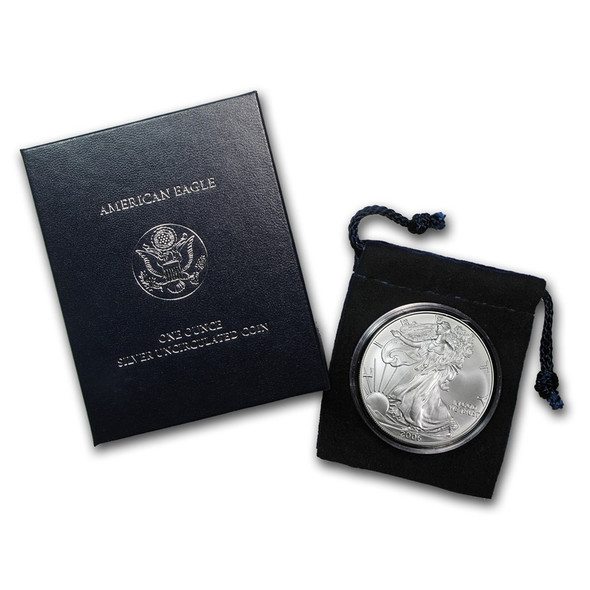 2006-W Burnished Silver Eagle (Box & COA)