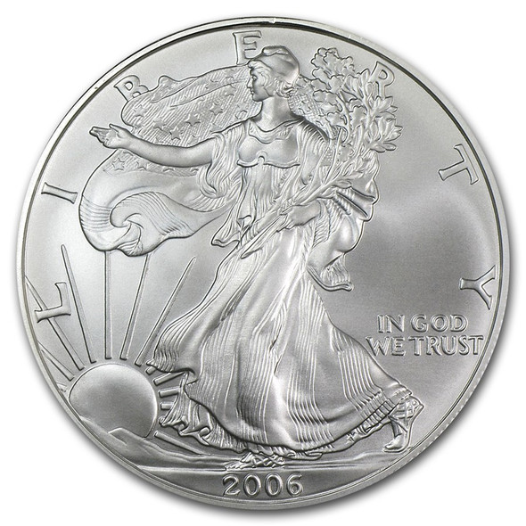 2006-W Burnished Silver Eagle (Box & COA)
