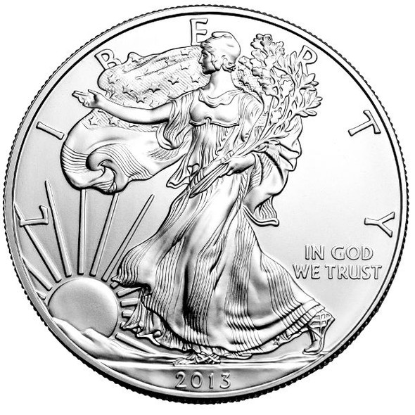 2013-W Burnished Silver Eagle (Box & COA)