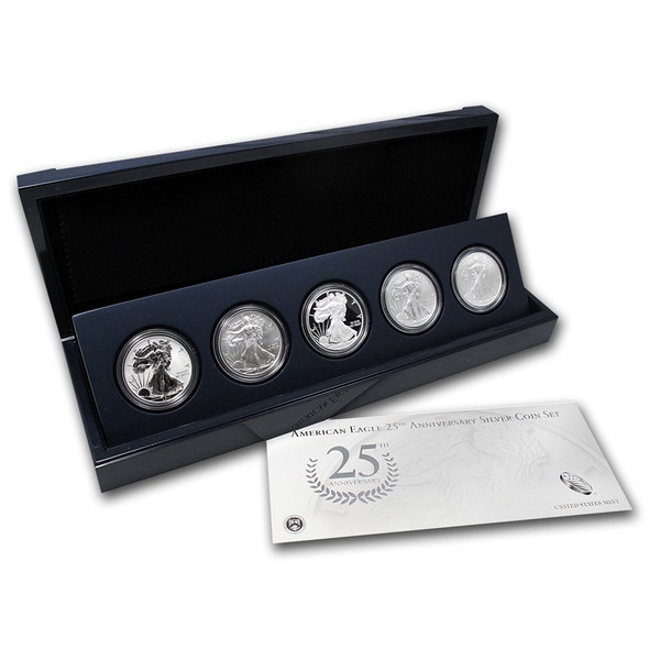 2011 American Silver Eagle 5 Coin Anniversary Set w/ Box & COA