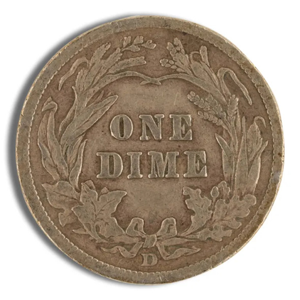 $1 FV 90% Silver Barber Dimes - XF