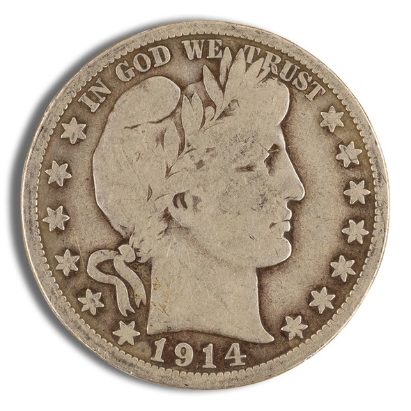 $1 FV 90% Silver Barber Half Dollars - F