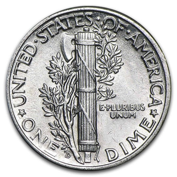 $1 FV 90% Silver Mercury Dimes - AU