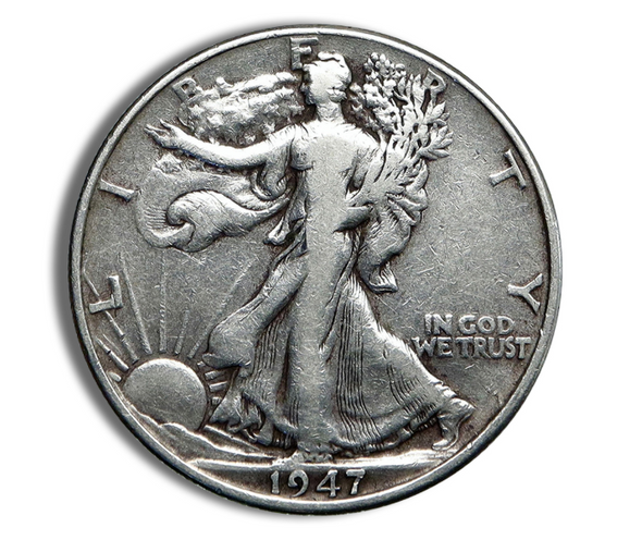 $1 FV 90% Silver Walking Liberty Half Dollar Avg Circ