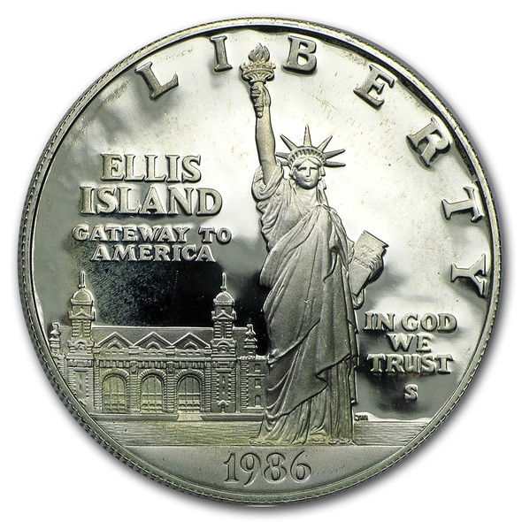 1986-P $1 Statue of Liberty Silver Commemorative- BU