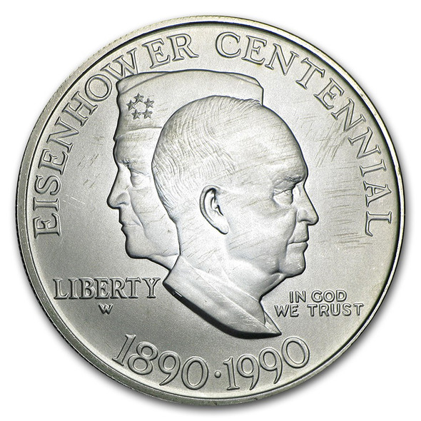 1990-W Eisenhower Silver Commemorative- BU