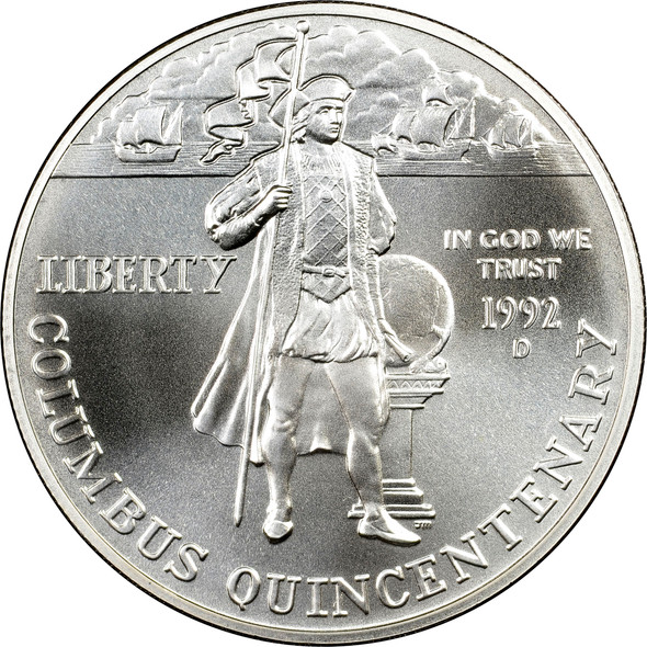 1992-D $1 Columbus Silver Commemorative- BU