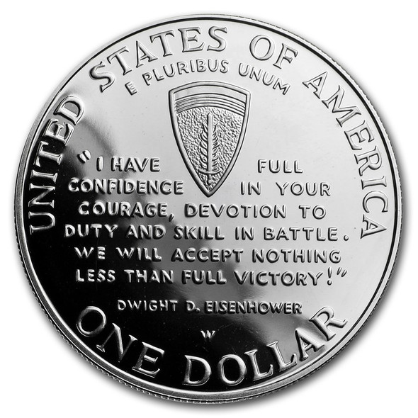 1993-D $1 World War II Silver Commem - BU