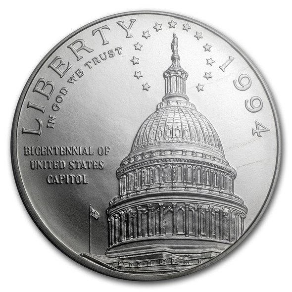 1994-D $1 Capitol Silver Commem - BU