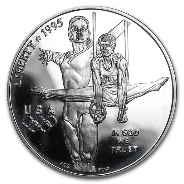 1995-P $1 Gymnast Silver Commem - Proof