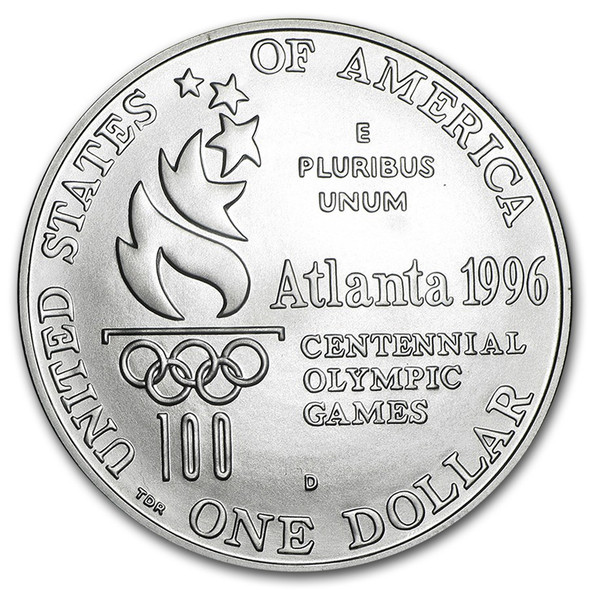 1996-D $1 Tennis Silver Commem - BU