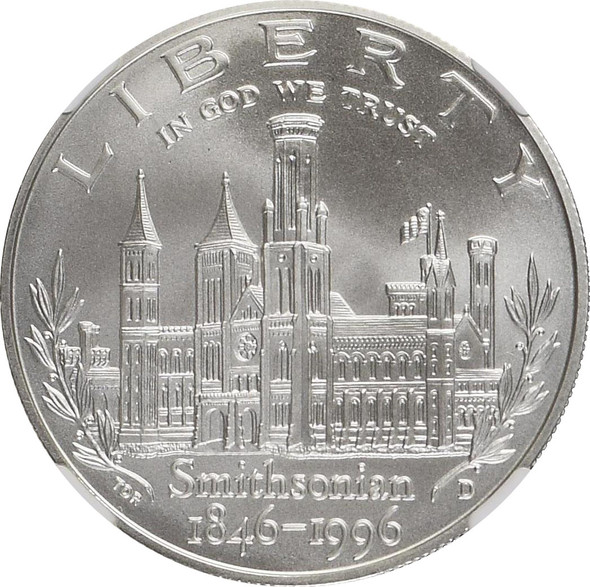 1996-D $1 Smithsonian Silver Commem - BU