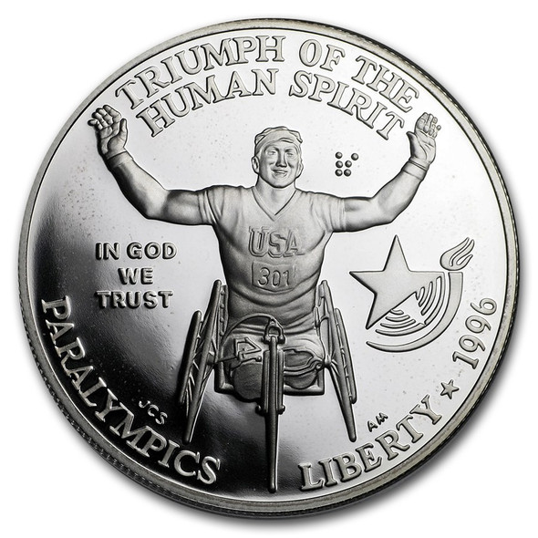 1996-P $1 Wheelchair Silver Commem - Proof
