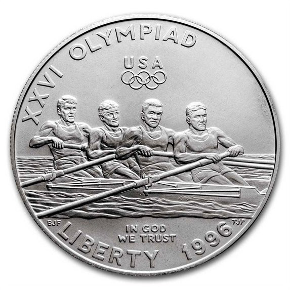1996-D $1 Rowing Silver Commem - BU