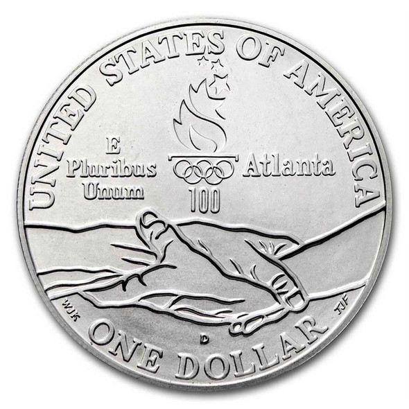 1996-D $1 Rowing Silver Commem - BU