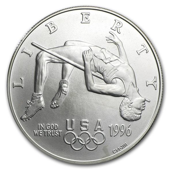 1996-D $1 High Jump Silver Commem - BU