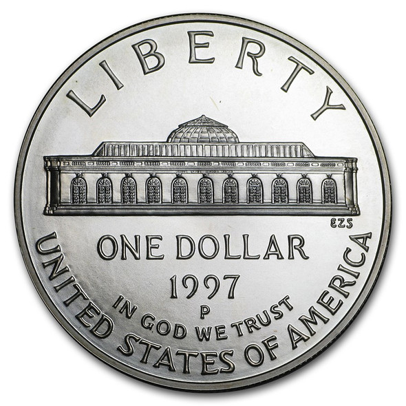 1997-P $1 Botanic Garden Silver Commem - BU