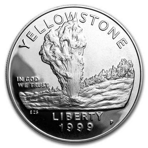 1999-P $1 Yellowstone Silver Commem - BU