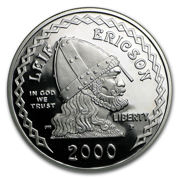 2000-P $1 Leif Ericson Silver Commem - Proof