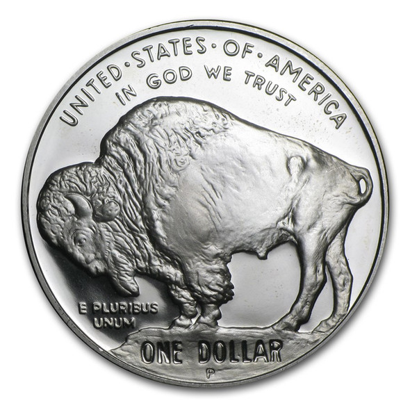 2001-D $1 Silver Buffalo Commem - BU (w/Box & COA)
