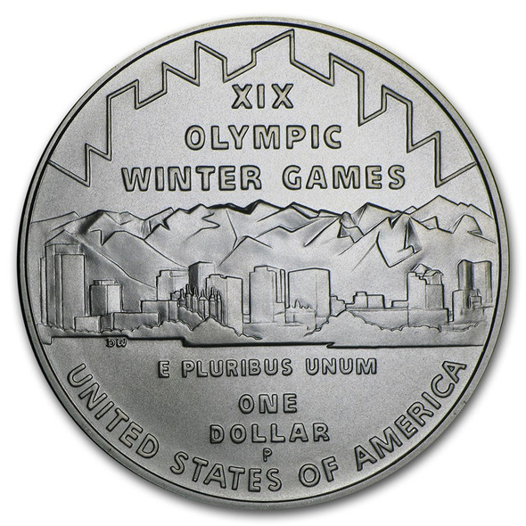 2002-P $1 SLC Winter Olym Silver Commem - BU