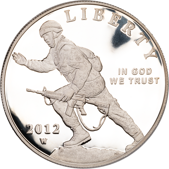 2012-W $1 Infantry Soldier Silver Commem - BU