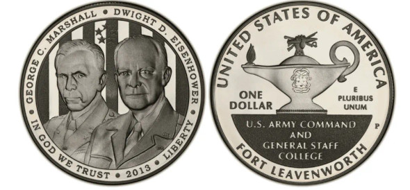 2013-P $1 Five Star Generals Silver Commem - Proof